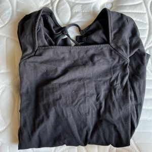 Charcoal, black, long sleeve bodysuit